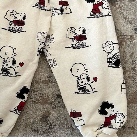 ZARA Kids | Ecru | SNOOPY PEANUTS™ PLUSH PANTS - Picture 8 of 8